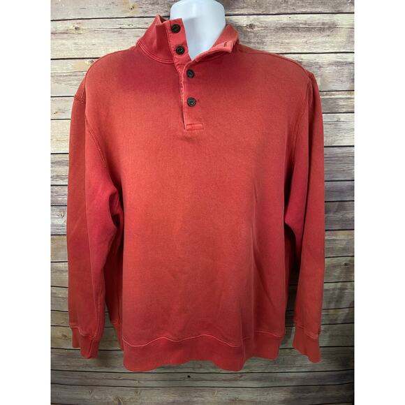 Men's Roundtree & Yorke Size XL Faded Red Button Lightweight sweater - Picture 1 of 9